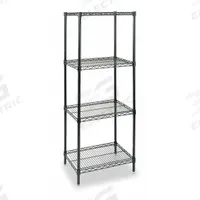 APPROVED VENDOR Wire Shelving Unit: Starter, 24 in x 18 in, 63 in Overall Ht, 4 Shelves, Dry/Wet (MPN 2KPK8). Key specifications — Recommended Environments: Dry; Color: Black; Finish: Powder Coated; Material: Steel; Brand: APPROVED VENDOR.
