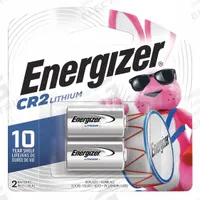 ENERGIZER Battery: CR2 Battery Size, Lithium, 800 mAh Capacity, 3V DC, 2 PK (MPN EL1CR2BP2). Key specifications — Battery Chemistry: Lithium; Brand: ENERGIZER.