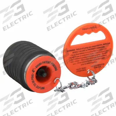 TEST-TITE Test Plug: For 3 1/4 in – 4 1/4 in Pipe, Handle and Chain Tether - Standard Multi-Size Plugs