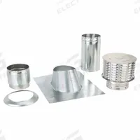 Gas Vent Pipe Kit: 5 in Duct, 1 ft Lg, Steel, Category I, Std Pipe, Galvanized Steel (MPN 5EK). Key specifications — Includes: Flashing; Finish: Galvanized; Brand: AMERI-VENT; Product Type: Gas Vent Pipe; Material: Steel; Connection Type: Snap Lock; Vent Material: Outer Galvanized Steel w/ Inner Aluminum Liner.