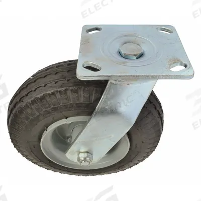 Dayton Swivel Caster: 300 lb Load Capacity, 8 in Overall Lg, 3 in Overall Wd, Rubber/Steel - Replacement Casters for Platform Trucks