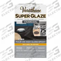 VARATHANE Finish: Finish, Interior, 32 fl oz Container Size, Charcoal, Super Glaze (MPN 363902). Key specifications — Brand: VARATHANE; Use Location: Interior; Sub-Brand: Super Glaze; Color: Charcoal.