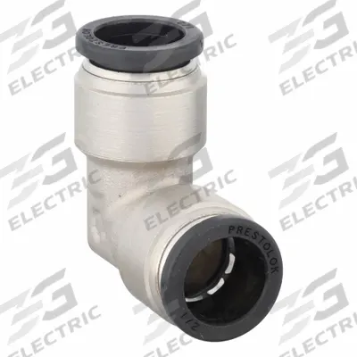 PARKER Push-Fit Elbow Fitting: 1/2 in OD x 1/2 in OD Size, Push-to-Connect x Push-to-Connect - Nickel-Plated Brass Tube Fittings