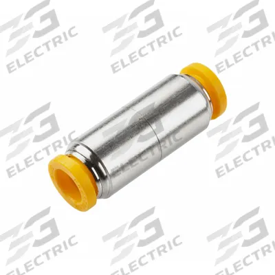 PARKER Push-Fit Union Fitting: 6 mm OD x 6 mm OD Size, Push-to-Connect x Push-to-Connect - Nickel-Plated Brass Tube Fittings