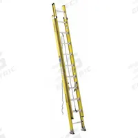 WERNER Extension Ladder: 20 ft Ladder Size, Fiberglass, 375 lb Load Capacity, 47 lb Wt, 2 Sections (MPN 7120-2). Key specifications — Color: Yellow; Brand: WERNER; Included Features: Rope and Pulley; Removable Fly: Removable.