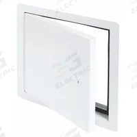 TOUGH GUY Access Door: 8 in Ht, 8 in Wd, Piano Hinge, Exposed Flange, Aluminum, Powder Coated, White (MPN 2VE89). Key specifications — Brand: TOUGH GUY; Hinge Type: Piano; Mounting Location: Ceiling; Flange Type: Exposed; Material: Aluminum.