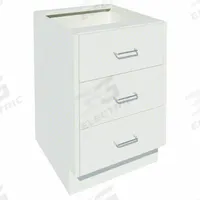 Base Cabinet: 27 5/8 in Overall Ht, 22 in Overall Dp, 18 in Overall Wd, Steel, 3 Drawers, 0 Shelves (MPN GRJTP174-18P-2). Key specifications — Product Type: Base Cabinet; Brand: INSTOCK; Material: Steel; Cabinet Type: Base Cabinets.