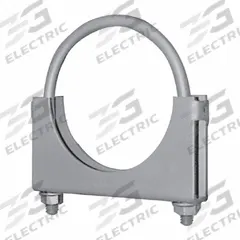 NICKSON EXHAUST SOLUTIONS Exhaust Clamp: U-Bolt Clamp, 3 1/2 in Compatible Pipe Dia - Max, Steel (MPN 1013312P-10). Key specifications — Finish: Zinc Plated; Brand: NICKSON EXHAUST SOLUTIONS; Material: Steel.