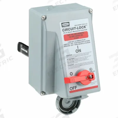 HUBBELL Mechanical Interlock: 480V AC, Three Phase, 20 A, 3 Pole - Watertight Interlocks