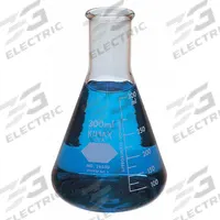 KIMBLE Erlenmeyer Flask: 1 L, Colorless, Conical, A, 0 Compatible with Stopper Size (MPN 26500-1000). Key specifications — Shape: Conical; Body Color: Colorless; Brand: KIMBLE; Compatible with Stopper Size: 0; USP Specification: Type I.