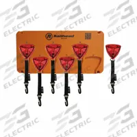 RAILHEAD GEAR Rechargeable Safety Light Kit: 3 3/8 in Overall Wd, 3 3/16 in Overall Lg, Red (MPN RCH-M25-R-KIT). Key specifications — Mounting Mechanism: Magnet; Lens Color: Red; Brand: RAILHEAD GEAR.