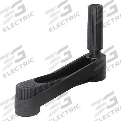 KIPP Crank Handle: Steel w/ Revolving Plastic Grip, 12 mm Bore Dia - Crank Handles with Revolving Grip