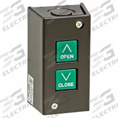 AMERICAN GARAGE DOOR SUPPLY Control Station: Open-Close, Momentary Contacts, Indoor, Surface Mount (MPN PBS2). Key specifications — attr1070078: Painted Metallic Box; attr92627: PBS2; attr93592: AMERICAN GARAGE DOOR SUPPLY; attr1070071: Commercial Garage Door Operators; attr1070072: Momentary Contacts; attr1070073: Open-Close; attr1070075: Indoor; attr1070080: Surface Mount.
