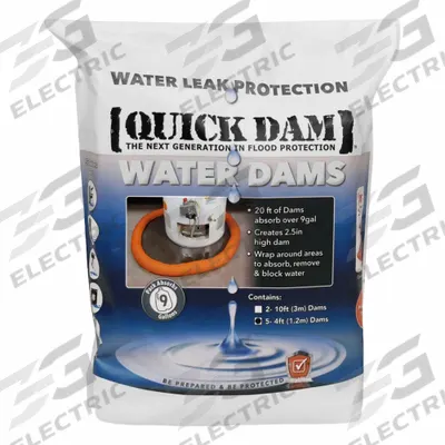 QUICK DAM WaterDam 2x4, PK 5: Fresh Water, 2 1/2 in Overall Ht, 4 ft Overall Wd - Water-Activated Indoor Flood Barriers