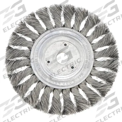 WEILER Wire Wheel Brush: Twisted Stainless Steel Steel, 6 in Dia x 1/2 in Wd - Heavy-Cleaning Brushes for Contoured Stainless Steel Surfaces