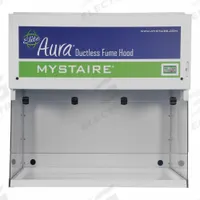 MYSTAIRE Ductless Fume Hood: Aura, 54 in Overall Wd, 50 in Overall Ht, 28 in Overall Dp, White (MPN MY-AU54). Key specifications — Assembly: Fully Assembled; Brand: MYSTAIRE; Base/Stand Included: Yes; Blower Included: Yes.