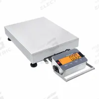 OHAUS Industrial Bench Scale: 16 1/2 in x 21 5/8 in, IP66/IP67, Front-Mounted, Stainless Steel (MPN i-D33XW75C1L5 AM). Key specifications — attr1341383: USB; attr1341384: 0.02 lb/10 g; attr1341400: OHAUS; attr1383935: Stainless Steel.