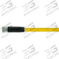Cordset: M8 Female Straight X Bare Wire, 3 Pins, Yellow, PVC, 7.5 m Cable Lg, 24 AWG Wire Size (MPN 7000-08041-0100750). Key specifications — Cable Jacket Color: Yellow; End 1 Mounting Orientation: Straight; End 1 Gender: Female; End 1 Connection Type: M8; Cable Jacket Material: PVC; Brand: MURRELEKTRONIK; IP Rating: IP65; End 2 Connection Type: Bare Wire.