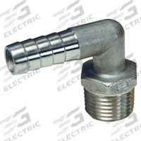 DIXON VALVE & COUPLING Barbed Hose Fitting: For 3/8 in Hose I.D., Hose Barb x NPT, Male x Male, Hex (MPN 1290604SS). Key specifications — Fitting Connection Type: Hose Barb x NPT; Fitting Gender: Male x Male; Nipple Grip Type: Hex; Brand: DIXON VALVE & COUPLING.