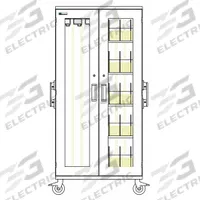 CAPSA HEALTHCARE Mobile Medical Cabinets: 36 in x 27 in x 78 in, 4 Shelves, 33 in Shelf Wd, White (MPN LPC-T2736-G-CATH3). Key specifications — Cabinet Color: White; Brand: CAPSA HEALTHCARE.