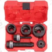 MILWAUKEE Knockout Punch Set: 10 ga Max Sheet Metal Capacity-Steel, 1 1/4 in Nominal Hole Size (MPN 49-16-2692). Key specifications — attr172422: Mild Steel; attr172423: Circle; attr172427: 3/8 in Ball-Bearing Draw Stud; attr150076: MILWAUKEE.