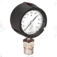 ASHCROFT Pressure Gauge with Diaphragm Seal: 0 psi to 200 psi, 1259/311-312, 4 1/2 in Dial, Glycerin (MPN 451259SD04L/50312SS04TXCG200#). Key specifications — Brand: ASHCROFT; Gauge Case Liquid: None; Seal Fill Liquid: Glycerin; Seal Lower Housing Material: 316L Stainless Steel; Accuracy: ±1.00%; Gauge Wetted Parts: Stainless Steel.