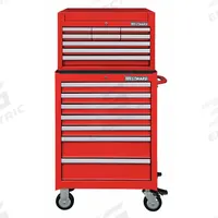 WESTWARD Tool Chest and Cabinet Combination: 16 Drawers, Light Duty, Keyed, Red / Powder Coated (MPN 7CX86). Key specifications — attr1116680: Red; attr1116684: Ball Bearing; attr1116690: WESTWARD; attr1116659: Keyed; attr1116661: Rolling Tool Cabinet 26-3/4 in W x 18 in D x 39-1/2 in H.