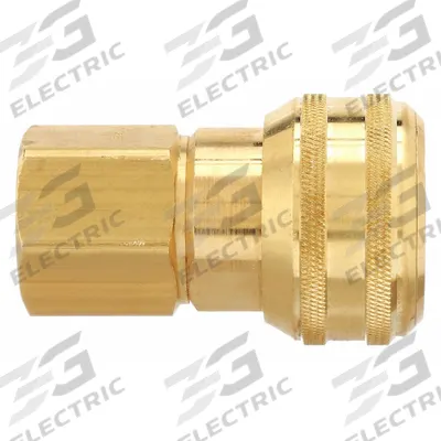 PARKER Quick Connect Hose Coupling: 3/4 in Body Size, 1/2 in Hose Fitting Size - Industrial Interchange Brass Quick-Connect Air Coupling Bodies