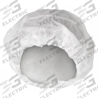 KLEENGUARD Bouffant Cap: Gen Use, Polypropylene, White, 21 in Dia, Case - Bouffants