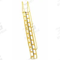 VESTIL Alternating Tread Stairs: 16.6 ft Overall Ht, Steel, 350 lb Load Capacity, Perforated (MPN ATS-13-56). Key specifications — Color: Yellow; Brand: VESTIL.