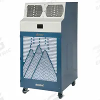 KWIKOOL Portable Air Conditioner: 5,000 sq ft – 4,000 sq ft, 120,000 BtuH, 230V AC, Cooling Only (MPN KIB12023-3). Key specifications — Compatible Location: Indoor; Voltage: 230V AC; Includes Air Filter: Air Filter Included; Brand: KWIKOOL.