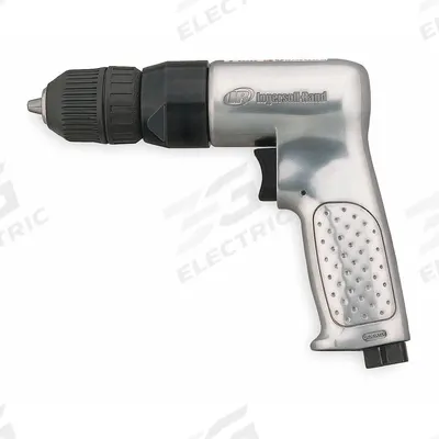 INGERSOLL RAND Air-Powered Drill: 3/8 in Chuck, Heavy Duty, 2,000 RPM, 0.5 hp - Pistol-Grip Air-Powered Drills