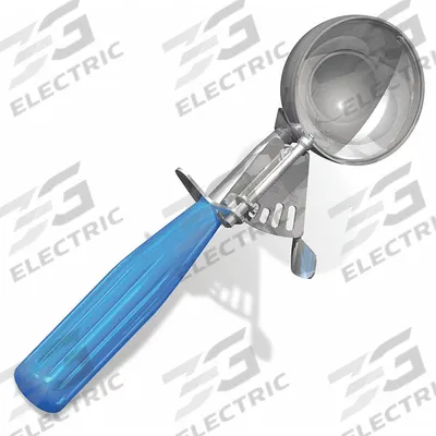 CRESTWARE Disher: 2 oz Capacity, 18-8 Stainless Steel/Plastic, NSF Certified, 2 1/4 in Bowl Dia - Dishers