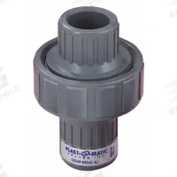 PLAST-O-MATIC Check Valve: Diaphragm, Inline Valve Body, 3/4 in Pipe Size, FNPT x Socket, Female (MPN CKM075V-PP). Key specifications — Brand: PLAST-O-MATIC; Diaphragm Material: FKM.