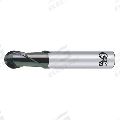 OSG Ball End Mill: Carbide, WXS Coated, 5 Flute, 1/32" Mill Dia, 3/64" LOC - Carbide Ball End Mills for Hardened Materials