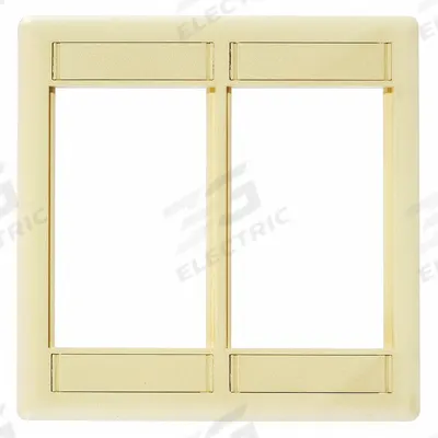HUBBELL PREMISE WIRING Wall Plate: 2 Gang, Flat Module, White - Modular Keystone Wall Plate Frames