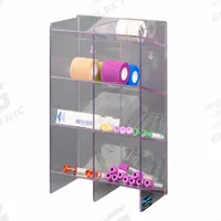 Phlebotomy Supplies Organizer: 5 1/8 in Overall Wd, 16 in Overall Ht, 9 3/4 in Overall Lg, PETG (MPN PHLEB2). Key specifications — Material: PETG; Mounting Location: Benchtop; Color: Clear; Product Type: Phlebotomy Organizer; Total Holding Capacity: Misc Phlebotomy Supplies; Brand: POLTEX.