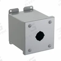 HAMMOND Push Button Enclosure: 30mm, 1 Holes, Carbon Steel, NEMA 12/13 (MPN 1437A). Key specifications — attr211299: HAMMOND; attr1043605: Indoor Dust & Water Droplets.