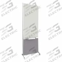 VERSARE Room Divider: 1 Panels, Opaque, Cloud Gray Panel, 76 in Overall Ht, 26 1/2 in Overall Wd (MPN 1200006). Key specifications — Ballistic Standards: NIJ Level III-A; Frame Finish: Anodized; Frame Material: Aluminum; Mounting Location: Freestanding; Panel Color: Cloud Gray; Panel Surface Material: Fabric.