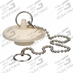 APPROVED VENDOR Drain Stopper: 1 3/8 in Overall Dia, Rubber, White, Push and Pull (MPN 1PPJ1). Key specifications — Material: Rubber; Color: White; Brand: APPROVED VENDOR; Application: Sink.