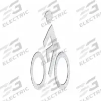 RAE Preformed Thermoplastic Pavement Markings: Bike Man, White, 4 ft Lg, 2 ft Wd (MPN PR-TH-3574). Key specifications — Legend: Bike Man; Brand: RAE; Color: White; Adhesion Method: Hand Torch; Material: Thermoplastic.