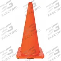 Traffic Cone: MUTCD/NCHRP-350, 28 in Cone Ht, Orange, Non-Reflective, PVC, Blank (MPN 6FGZ8). Key specifications — Base Color: Orange; Brand: APPROVED VENDOR; Cone Material: PVC; Legend: Blank.
