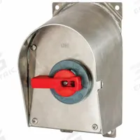 HUBBELL Enclosed Disconnect Switch: Non-Fusible, 100 A, Three Phase, 600V AC, 304 Stainless Steel (MPN HBLDS10SSR). Key specifications — Environment: Indoor/Outdoor; Phase: Three; Handle Color: Red; Housing Material: 304 Stainless Steel; Standards: UL 98; Brand: HUBBELL; For Environment: Indoor & Outdoor Rated; Product Features: Sloped Enclosure Top.