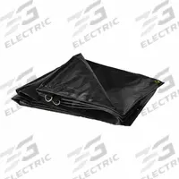 APPROVED VENDOR Tarp: 24 ft Lg, 11 ft Wd, Heavy Duty, 12 mil, Polyethylene, Black, 5.6 oz/sq yd (MPN 51124). Key specifications — Color: Black; Brand: APPROVED VENDOR; Includes: Reinforced Corners.