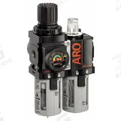 ARO Filter/Regulator/Lubricator: 3/8 in NPT, 71 cfm, 250 psi Max Op Pressure, 5 micron, 1500 Series (MPN C38231-610). Key specifications — attr109588: 1500; attr109524: ARO.