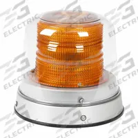GROTE Flashing Beacon: Flashing Beacon, Amber, 8 7/8 in Overall Wd, 7 7/8 in Overall Ht, LED (MPN 78013). Key specifications — Operating Voltage: 12 to 24V DC; Number of Flash Patterns: 12; Electrical Connection: Blunt Cut Wires; Mount Type: Stud; Brand: GROTE; Shape: Round; Lighting SAE Class Rating: SAE Class 1.