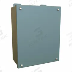 HAMMOND Electrical Enclosure: Steel, 10 in x 8 in x 4 in, NEMA 12/13, w/Panel, Solid Cover, Screw On (MPN 1414SCI). Key specifications — Brand: HAMMOND; Closure Method: Screws; Knockouts: Not Included.