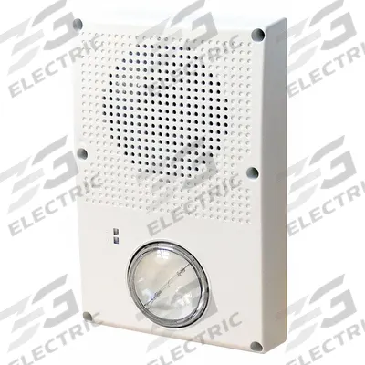 EDWARDS SIGNALING Speaker Strobe: 24 V DC/25/70 V, 8.5 in Overall Ht - Fire Alarm Speakers with Strobe Light