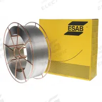 ESAB MIG Welding Wire: Carbon Steel, ER70S-6, 0.052 in, 40 lb, Steel Spool, OK Aristorod 12.50 (MPN 1A50136910). Key specifications — Brand: ESAB; Spool Type: Steel Spool; Tensile Strength (As Welded) (Merch): 78 ksi to 85 ksi; Yield Strength (As Welded) (Merch): 65 ksi to 74 ksi.
