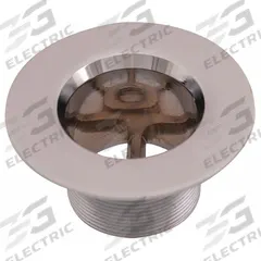 APPROVED VENDOR Tub Strainer Body: Zinc, 1 3/8 in Overall Dia, Flanged (MPN 35263). Key specifications — Color: Silver; Connection Type: Flanged; Material: Zinc.